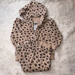 Baby Girl Leopard Print Hoodie & Pants Set – Little Me – Size 18M – Soft Outfit